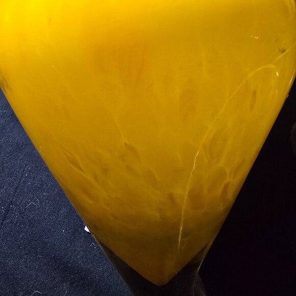 Vintage Murano?( style) Handcrafted Yellow Art Glass Pendant Light Fixture - Picture 6 of 9